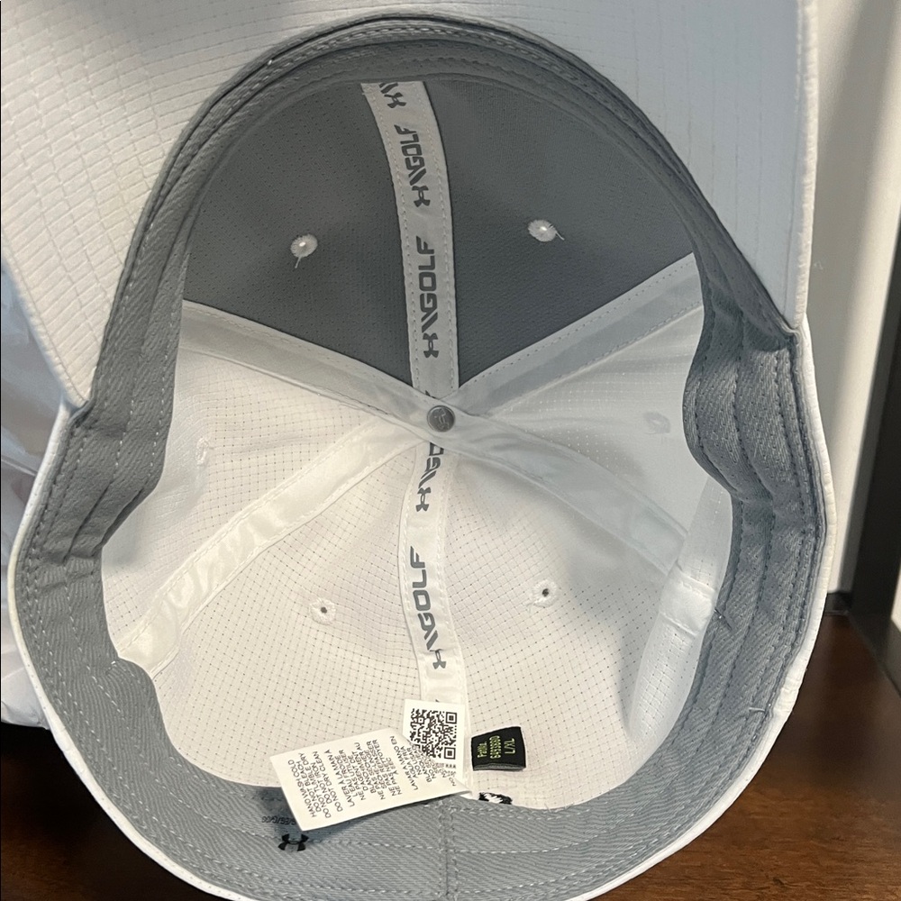 Under Armour Men’s UA Golf Hat Vented Cap (White) Size Large/Extra Large L/XL - Picture 7 of 8